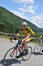 Floris in de klim van de Ballon d'Alsace